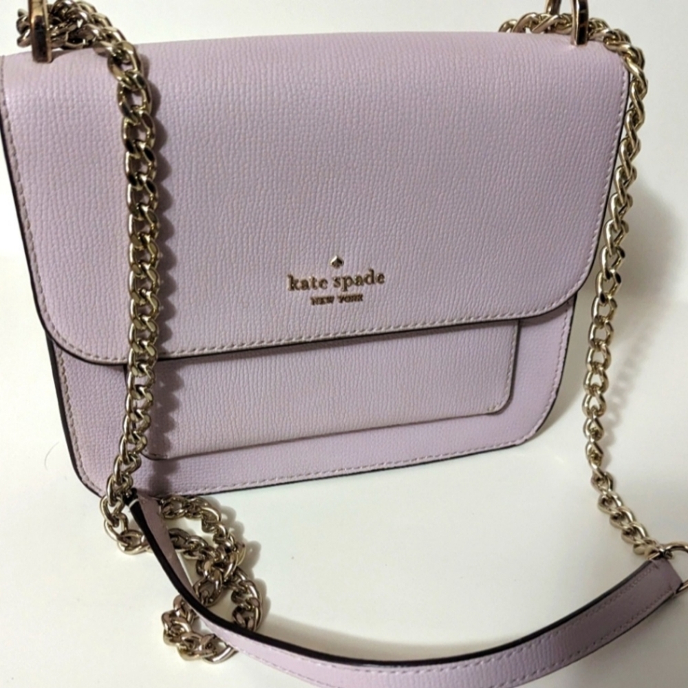 kate spade Lavender Pebble Leather Chain-Shoulder Crossbody